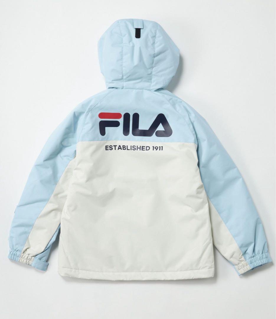 FILA キッズ　スノーウェア　スキーウェア　上下セット　サックス　160