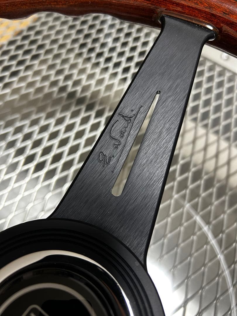 ナルディCLASSIC WOOD ウッド/ブラックスポーク　360mm N122