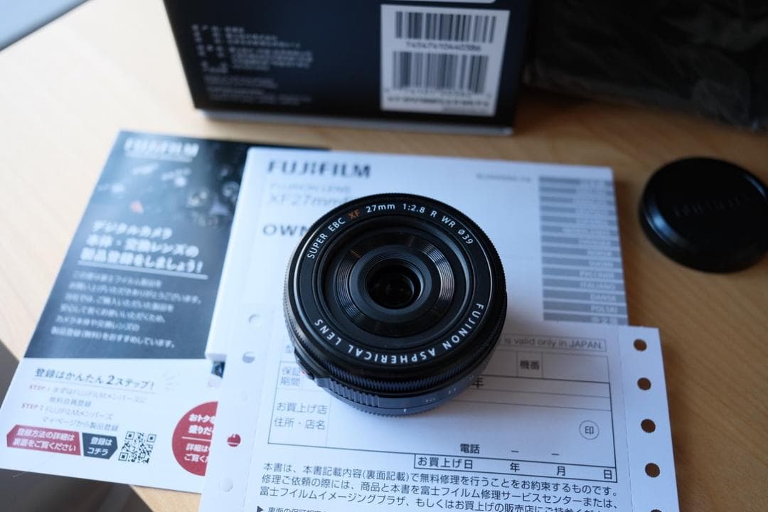 Fujifilm XF27mmF2.8 R WR 単焦点レンズ