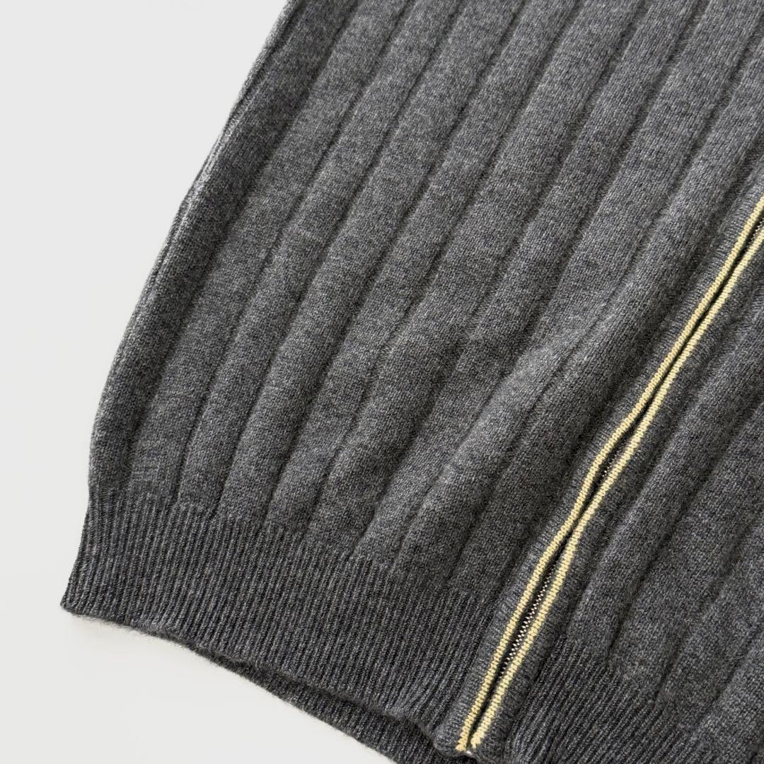 Dunhill ダンヒル カシミヤ スタンドカラー ジップ ニット カーディガン