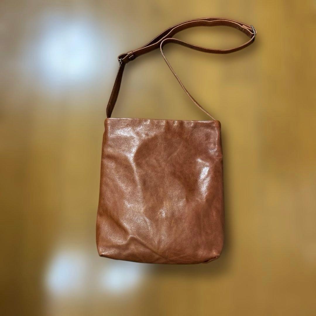genten ノマディックホース 本革 レザー ショルダーバッグ