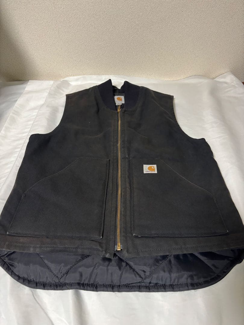 カーハート Carhartt V01 ダックワークベスト ブラック サイズS