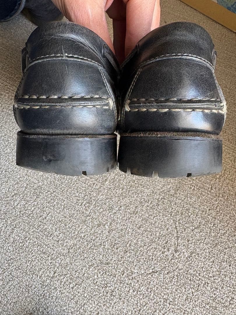 春夏パラブーツ バース 改ビブラム8.5 paraboot barth navy