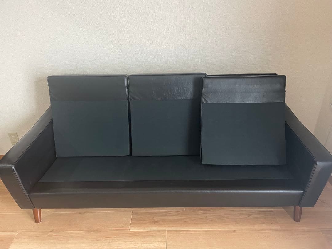 カリモク60 ロビーチェア 3シーター スタンダードブラック