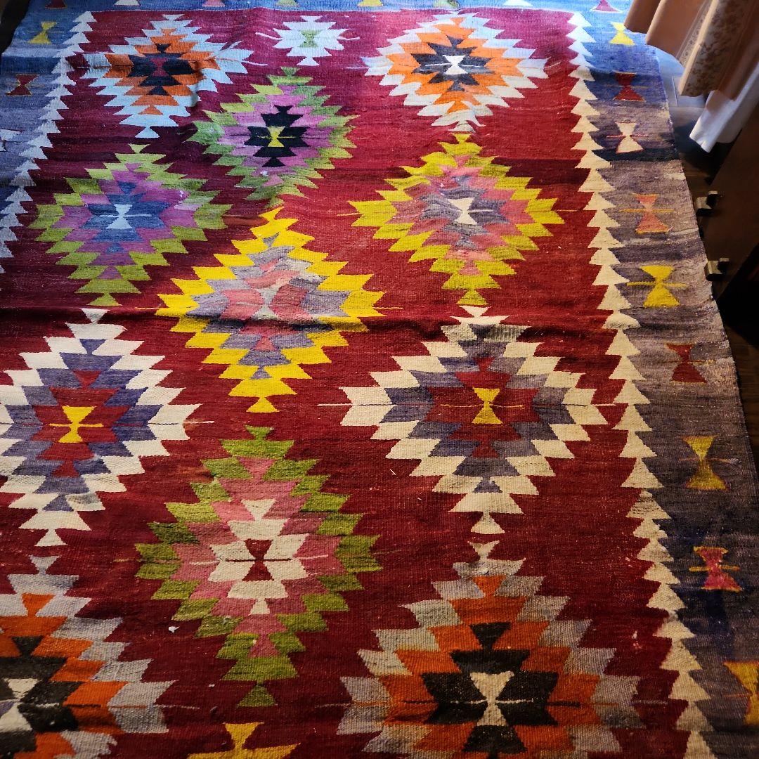 SALE♥️1950年代 トルコ手織り オールドキリム