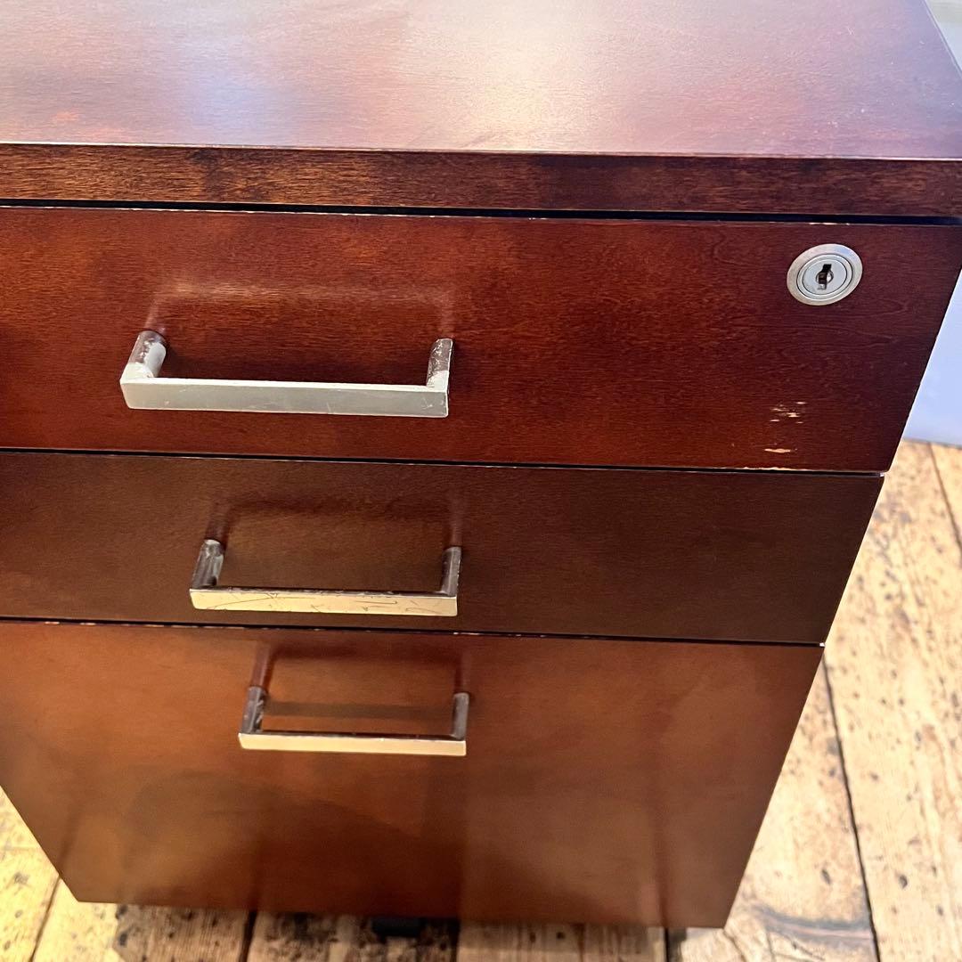 収納シェルフ（サイドワゴン）デスクワゴン　木製　キャスター付き