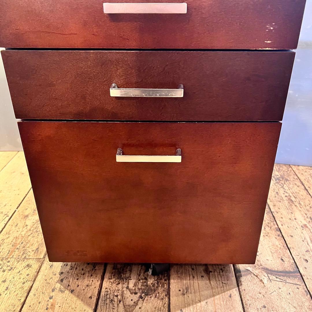 収納シェルフ（サイドワゴン）デスクワゴン　木製　キャスター付き