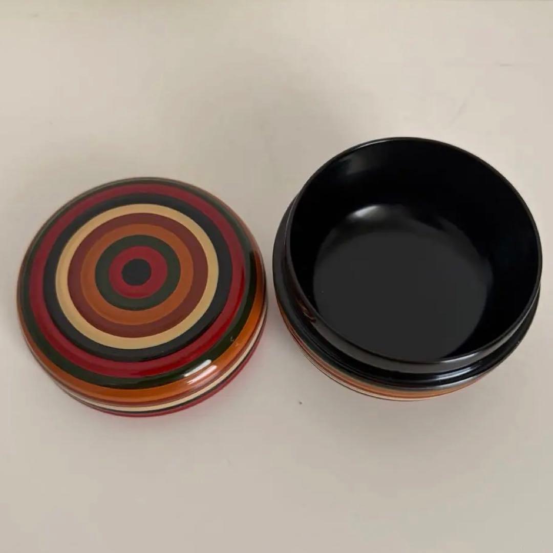 【未使用】木製　茶道具三点セット　独楽　箱付き