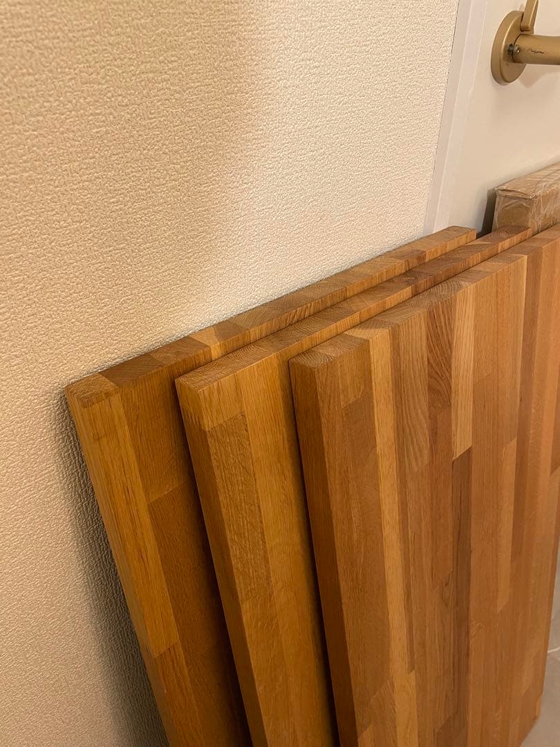 IKEA KALLAX 2x2用 オーク集成材天板(加工3枚＋未加工1枚セット)