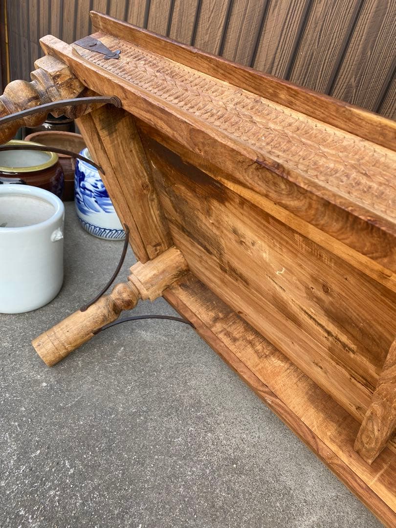 木製ローテーブル　メキシコ　ヴィンテージ　什器　店舗　ディスプレイ　アンティーク