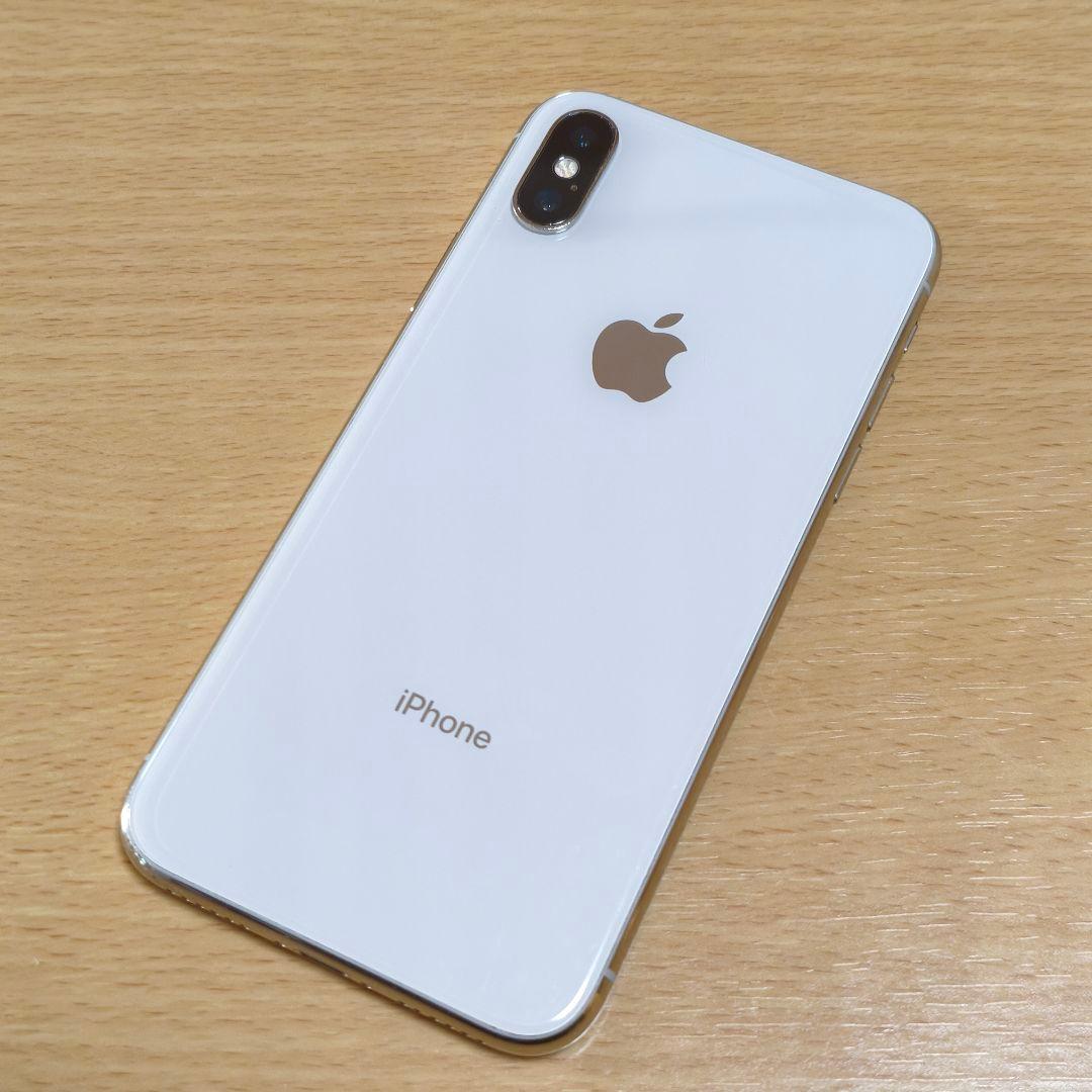 バッテリー100% SIMフリー iPhone X 64GB シルバー