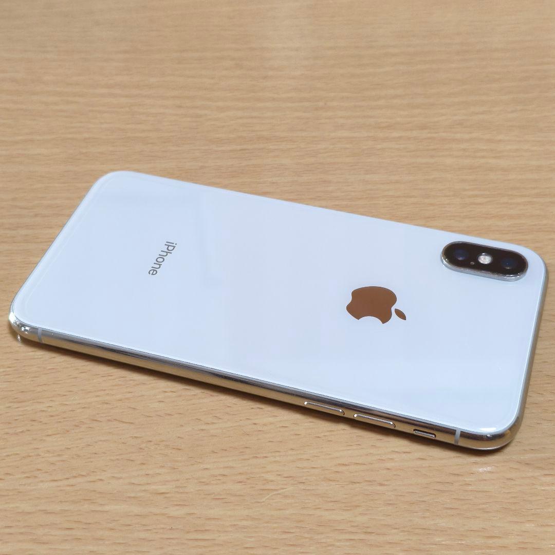 バッテリー100% SIMフリー iPhone X 64GB シルバー
