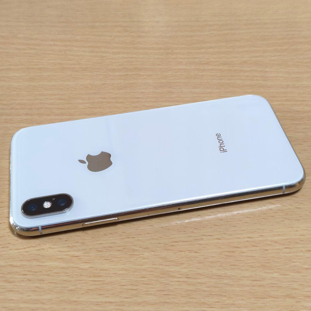 バッテリー100% SIMフリー iPhone X 64GB シルバー