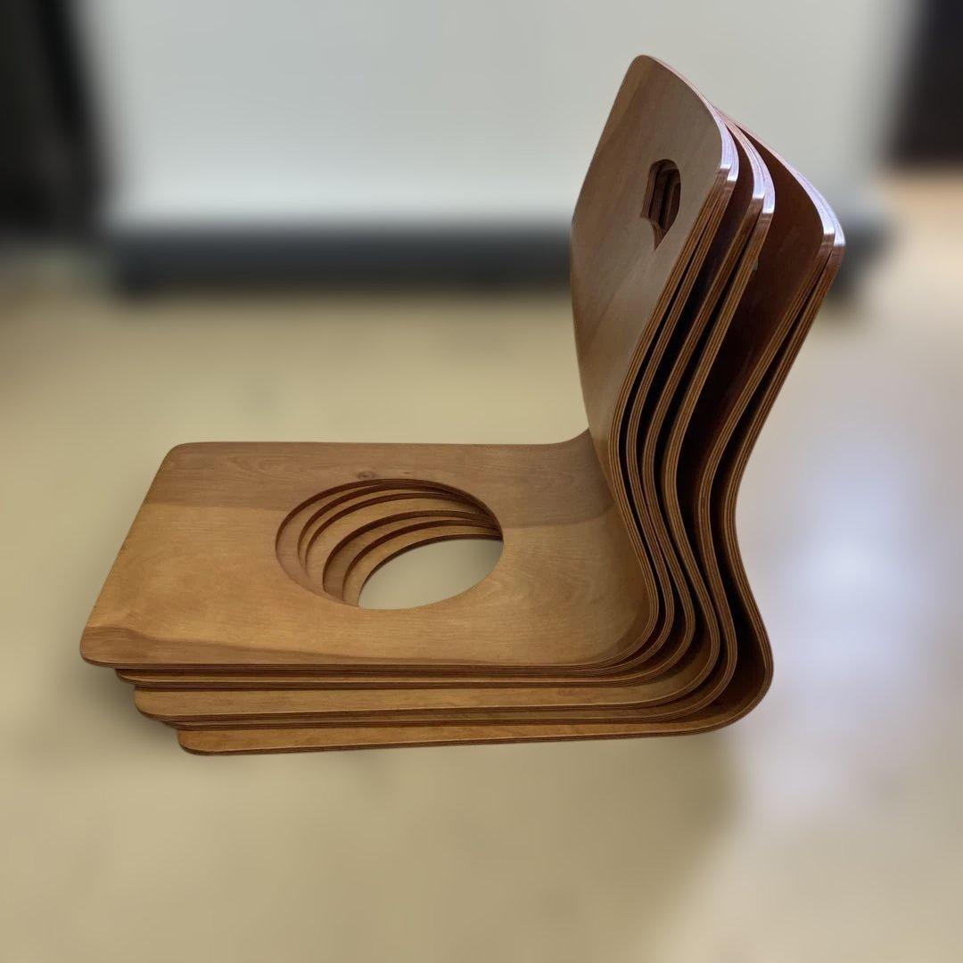 木製座椅 昭和レトロ 旅館 和室 6脚セット