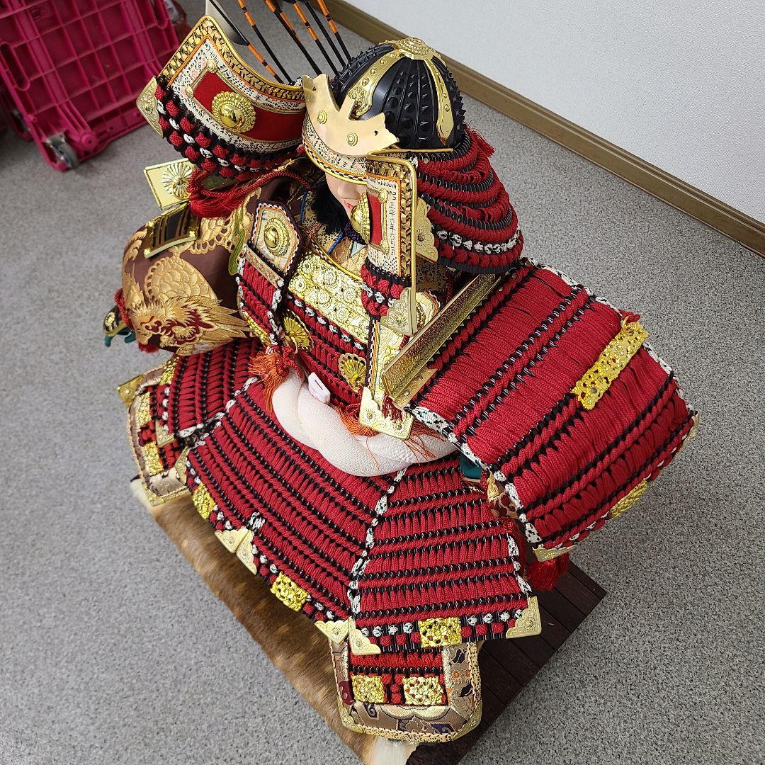 五月人形 赤と金 武士の鎧(送料込み)