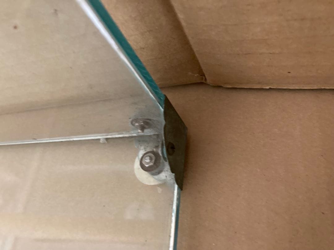 ガラスショーケース 陳列棚　ディスプレイ　店舗什器　昭和レトロ　全面ガラス