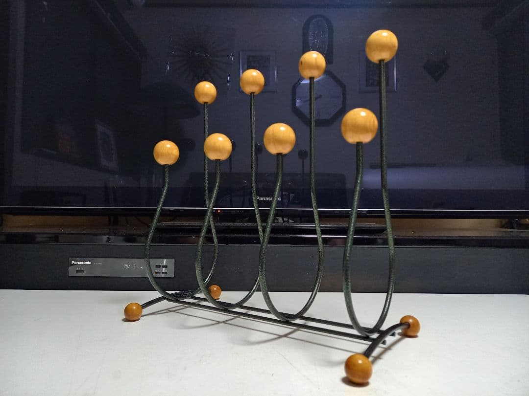 1970's　北欧　ミッドセンチュリー　モダン　ウッドボール　マガジンラック