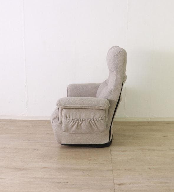 リクライニング回転高座椅子 アイボリー系 回転座椅子 チェア（293）