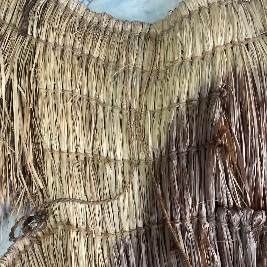 昭和初期　伝統芸　背中蓑（せなかみの）　藁細工　未使用　骨董品　デッドストック