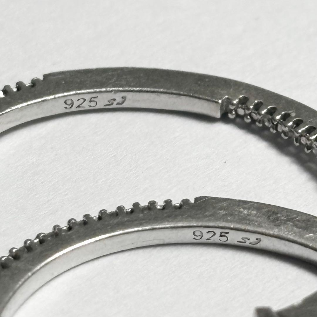 ナバホ シルバー925 ヴィンテージ デザインフープ ピアス