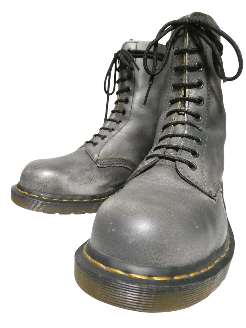 美品！激レアカラー！シルバーグレー！ドクターマーチン10ホールスチールトゥUK7
