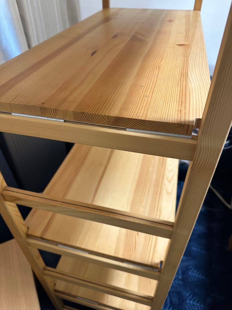 無印良品 パイン材 ユニットシェルフ　棚板4枚 　86cm幅　120 MUJI