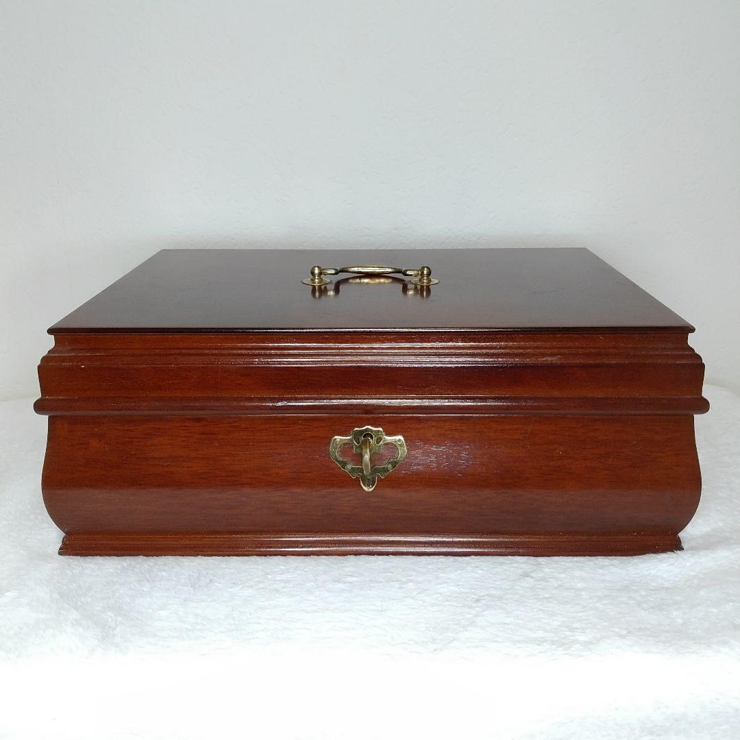 アンティーク 大型 ジュエリーボックス 宝石箱 アクセサリー 鍵付き