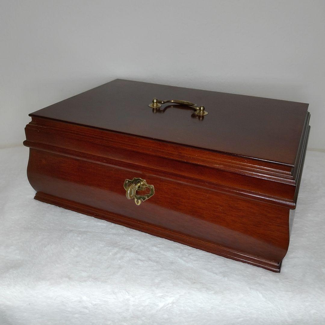 アンティーク 大型 ジュエリーボックス 宝石箱 アクセサリー 鍵付き