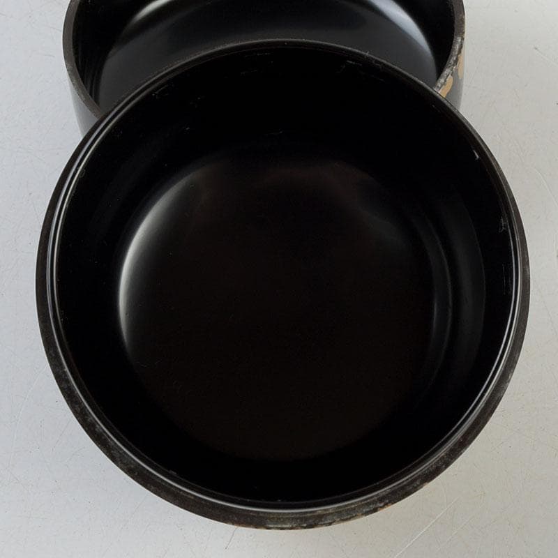 茶道具　長谷川恵史作　螺鈿装飾　鈴虫蒔絵　棗　共箱　V　9349