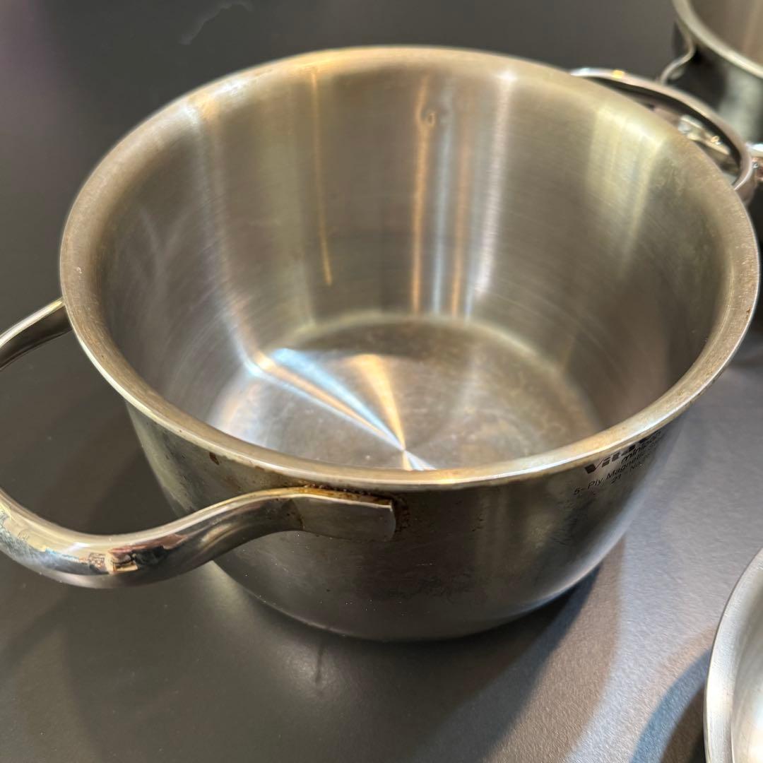 VitaCraft ステンレス鍋 4点セット 両手鍋　重ねて収納