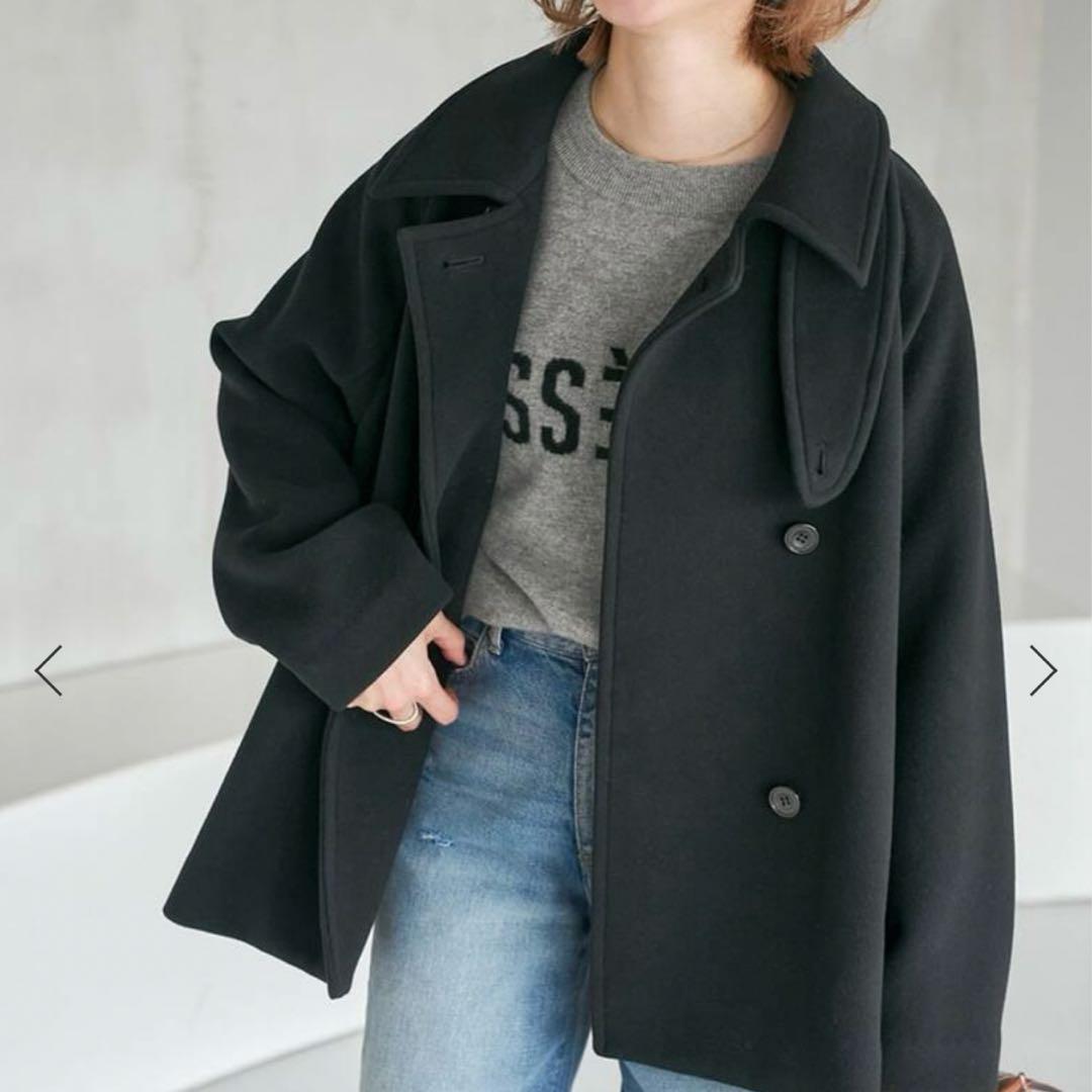 新品　Spick and Span S160スタンドカラーショートコート　36