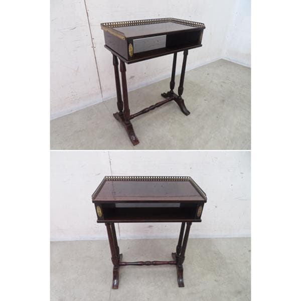 英国アンティーク■ヴィクトリアン様式■マホガニー材■サイドテーブル/花台■