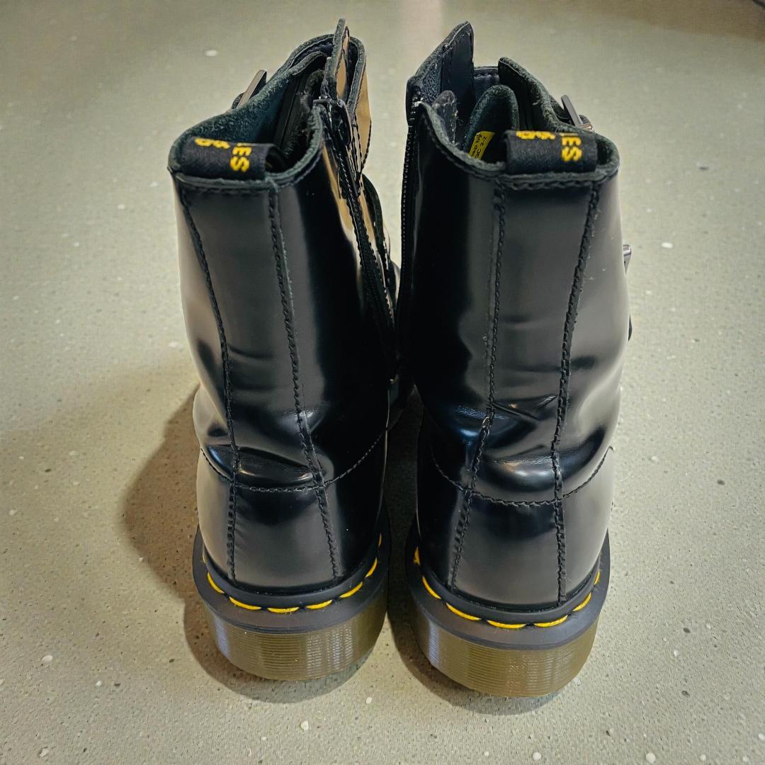 【極美品】ドクターマーチン BLAKE ベルテッドブーツ BLACK 24cm