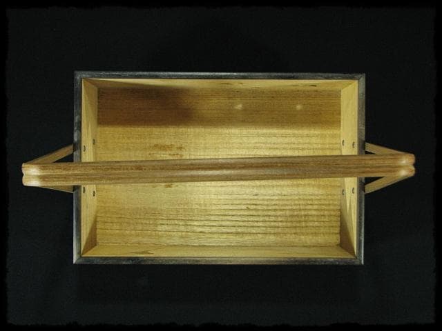 鵬雲斎好 銀杏透 手付 松皮菱 莨盆 山本貞斎 京指物 煙草盆 茶道具 f233