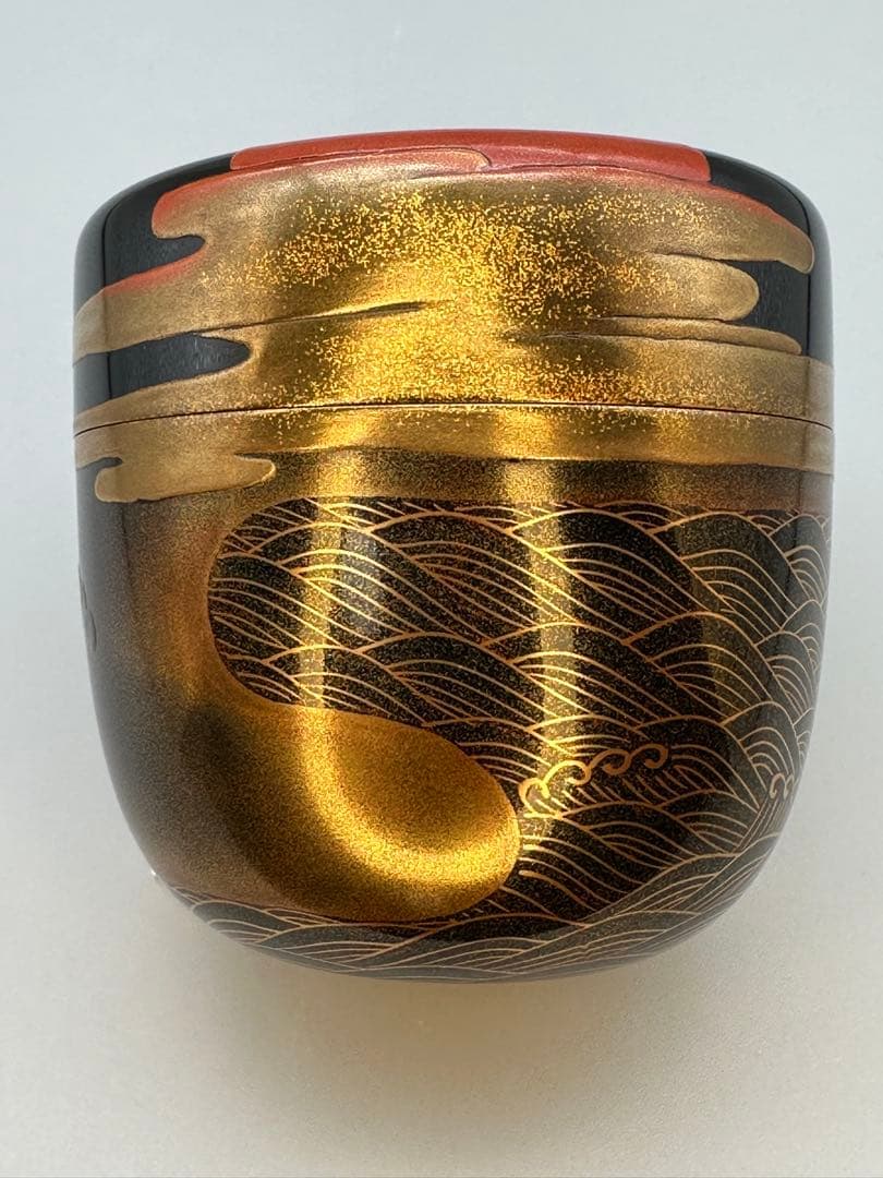 茶道具　棗　尚涛慶　日の出蒔絵
