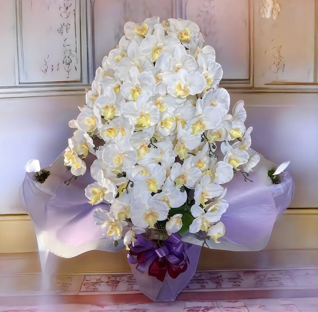 光触媒　人工観葉植物　ウォールグリーン　フェイクグリーン　胡蝶蘭10本gj