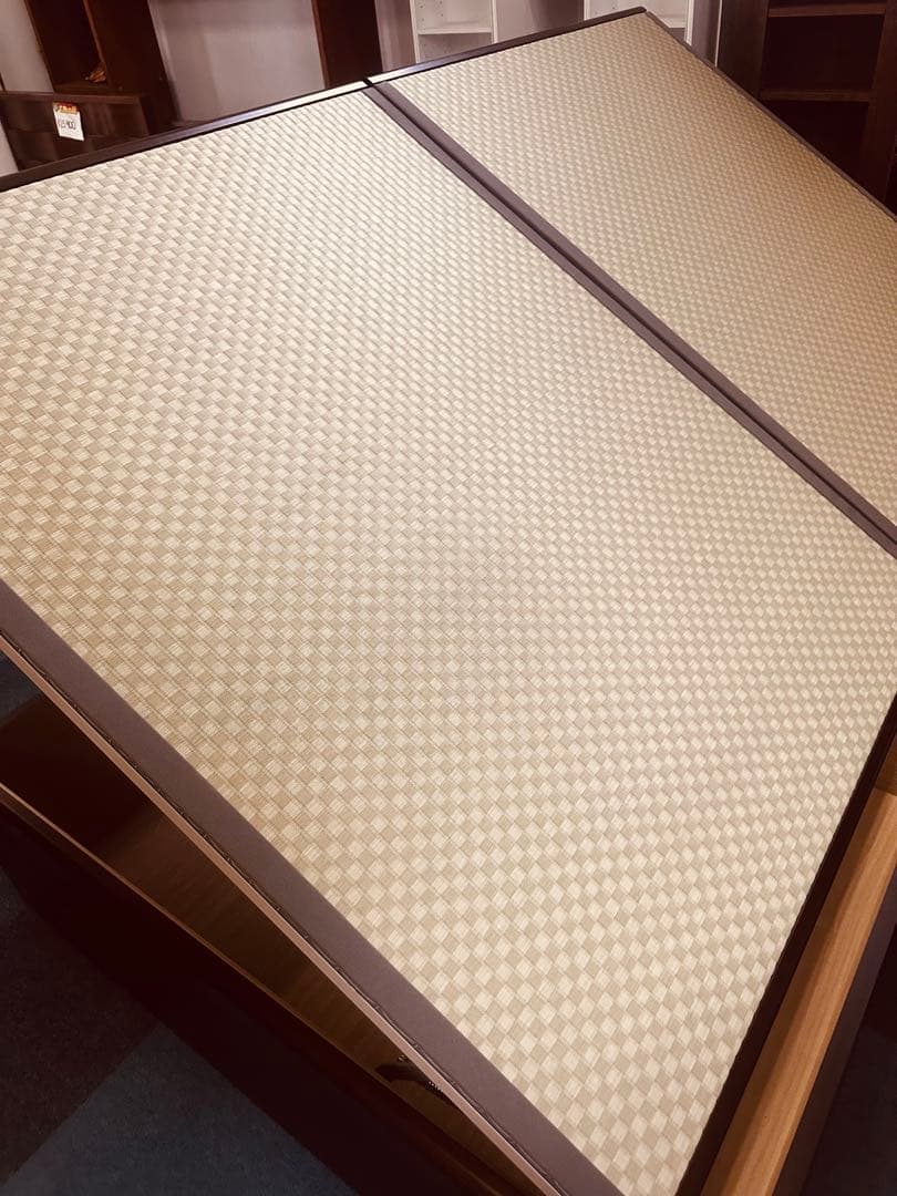 収納付きセミダブルベッド ダークブラウン