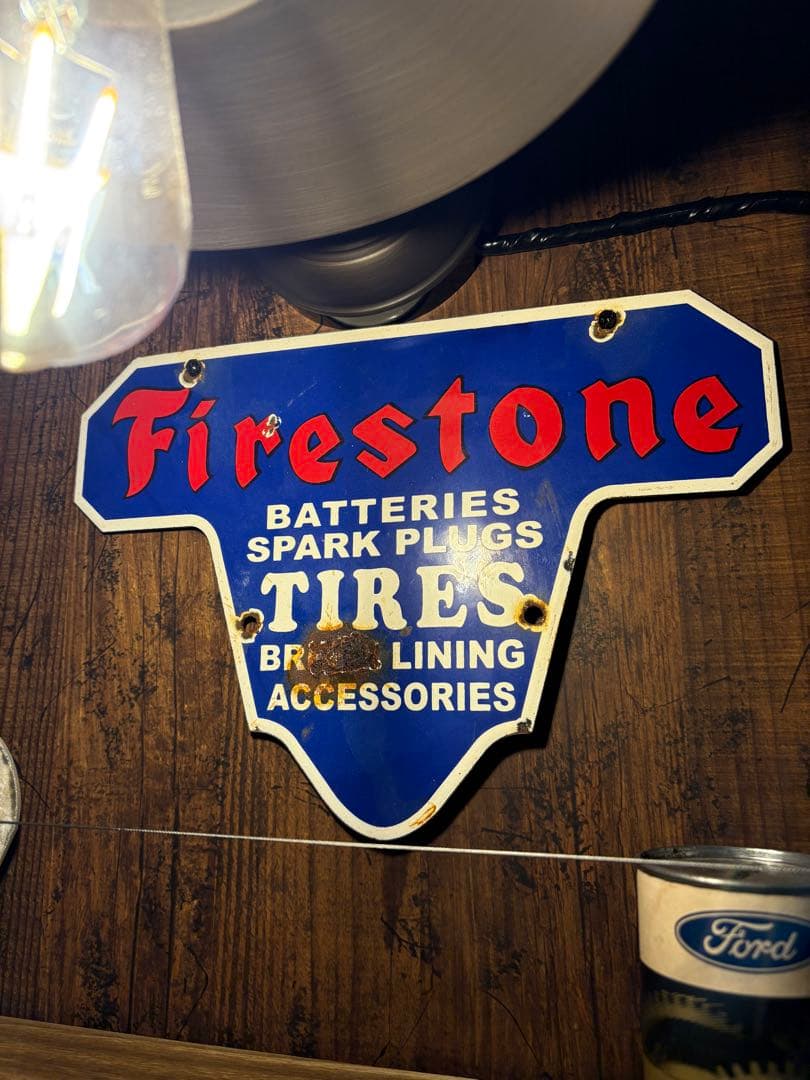 Firestone ヴィンテージ看板 50s〜60sアメリカ製