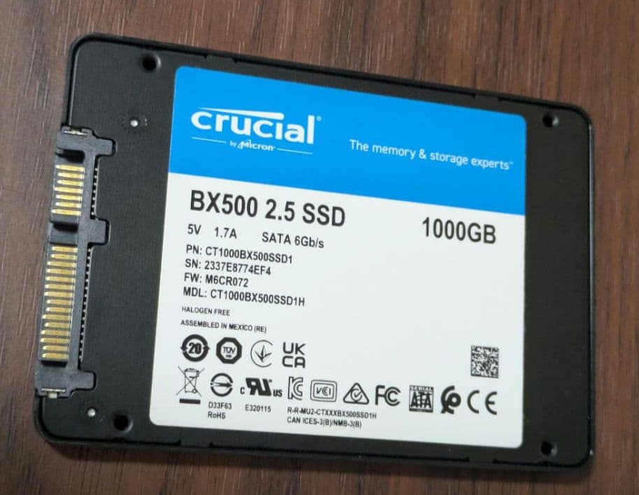 内蔵型SSD Crucial BX500 2.5 SSD 1000GB