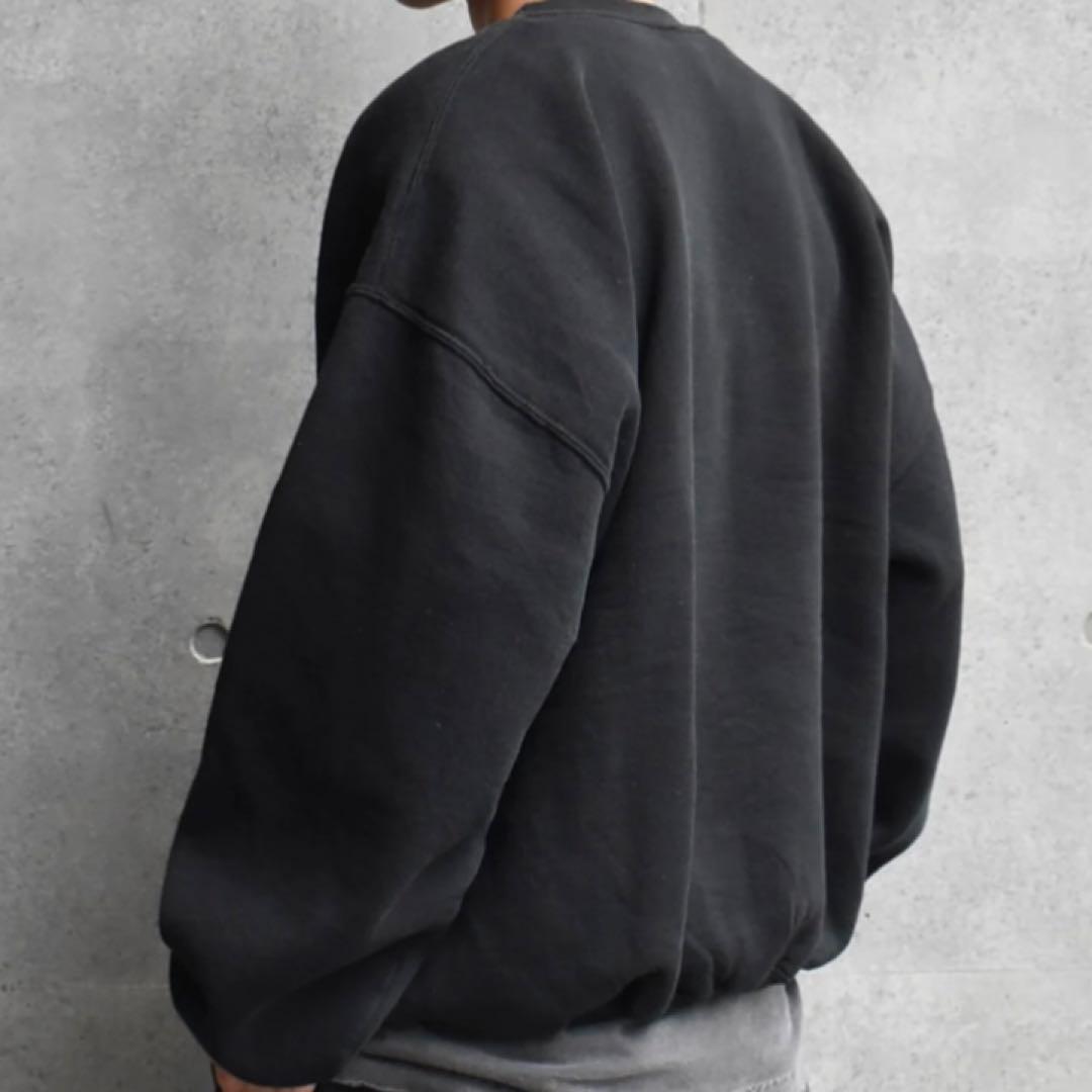 90s Russell ラッセルアスレチック スウェット 無地 前V ブラック