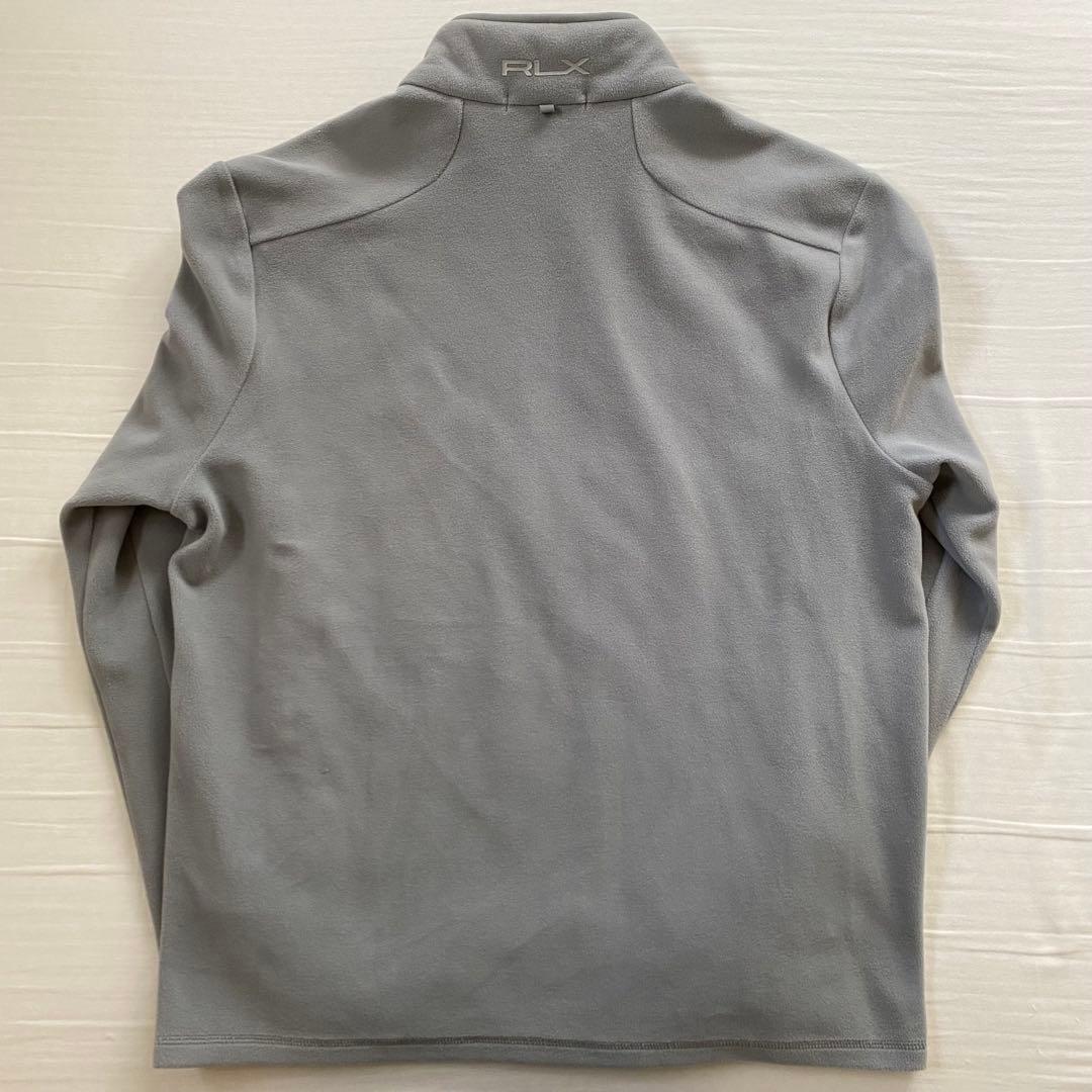 RLX フリース プルオーバー ハーフジップ ナイロン切り返し キルティング