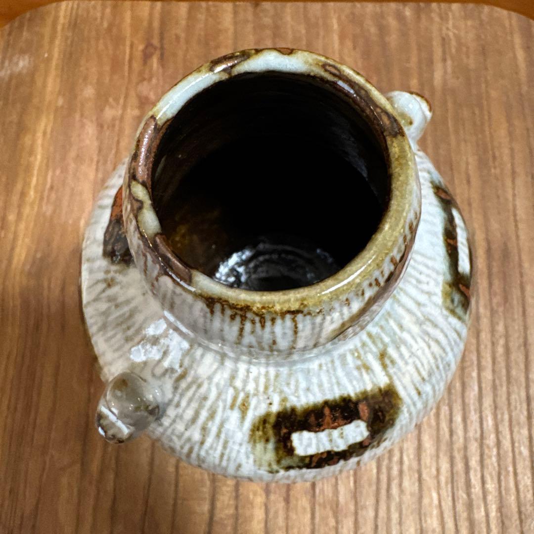 希少　板井玲子 点々紋花器 受賞作家 陶芸 花入 木箱入り