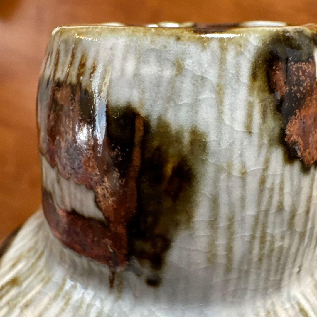 希少　板井玲子 点々紋花器 受賞作家 陶芸 花入 木箱入り