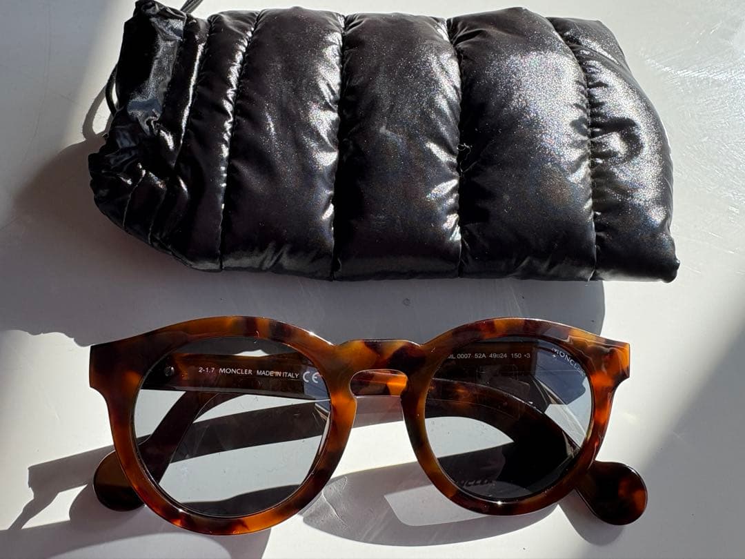 【キャラメル】 MONCLER モンクレールサングラス べっ甲柄