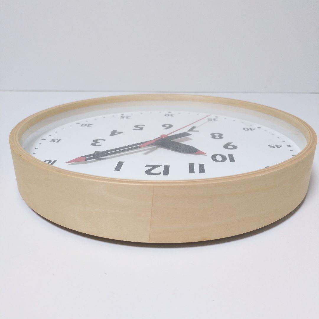 【極美品】レムノス　ふんぷんクロック　知育時計 木製シンプル壁掛け