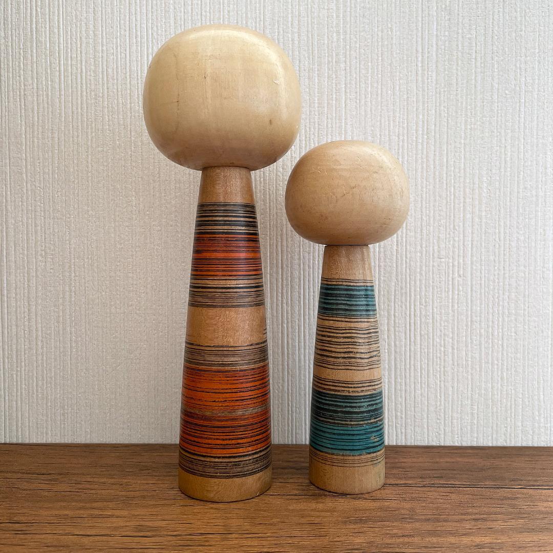 山中三平 こけし（8in / 21cm & 6in / 16cm）