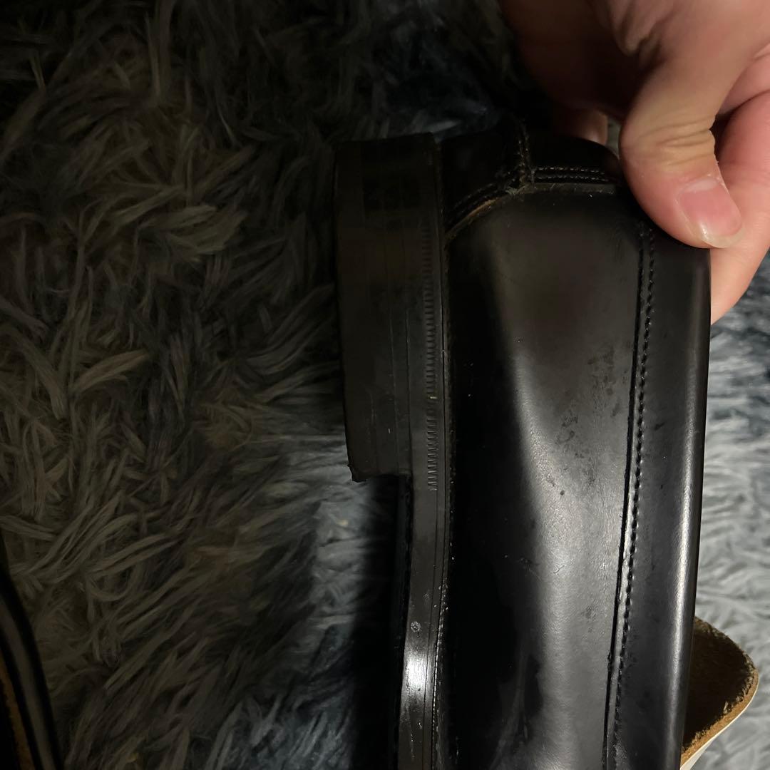 Kenford レザー ローファー ブラック/ホワイト