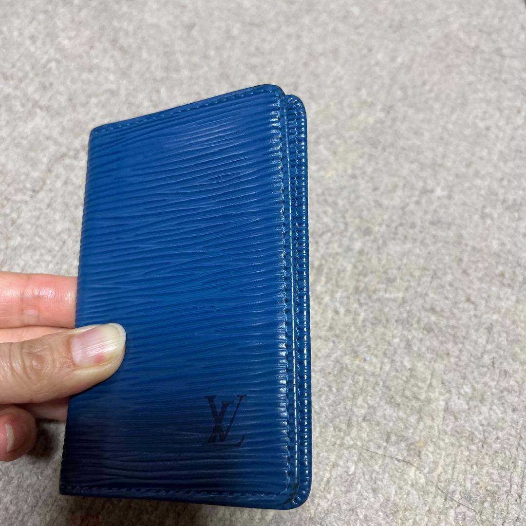 【美品】ルイヴィトン エピ ブルー 名刺入れ カードケース