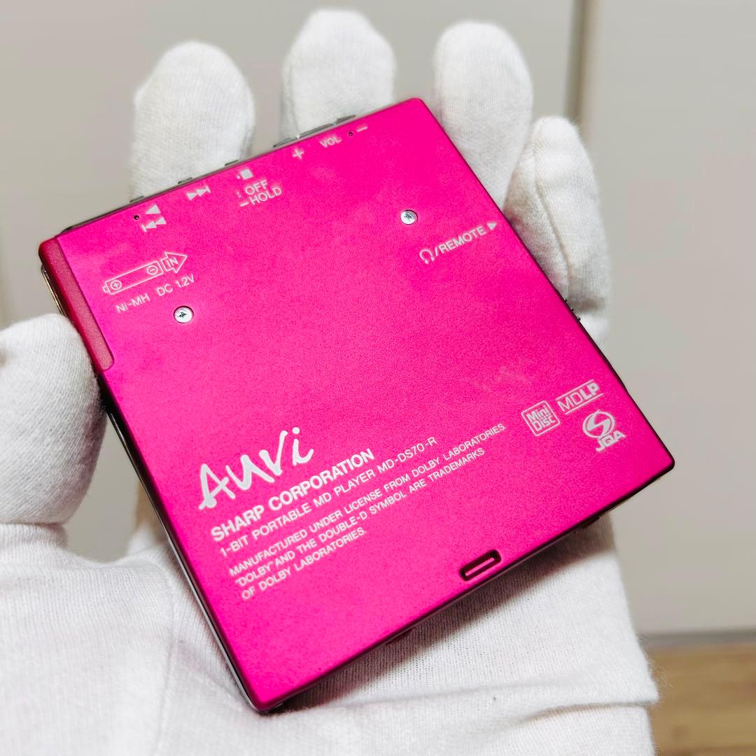 【美品】 SHARP MD-DS70-R 1ビットポータブルMDプレーヤー
