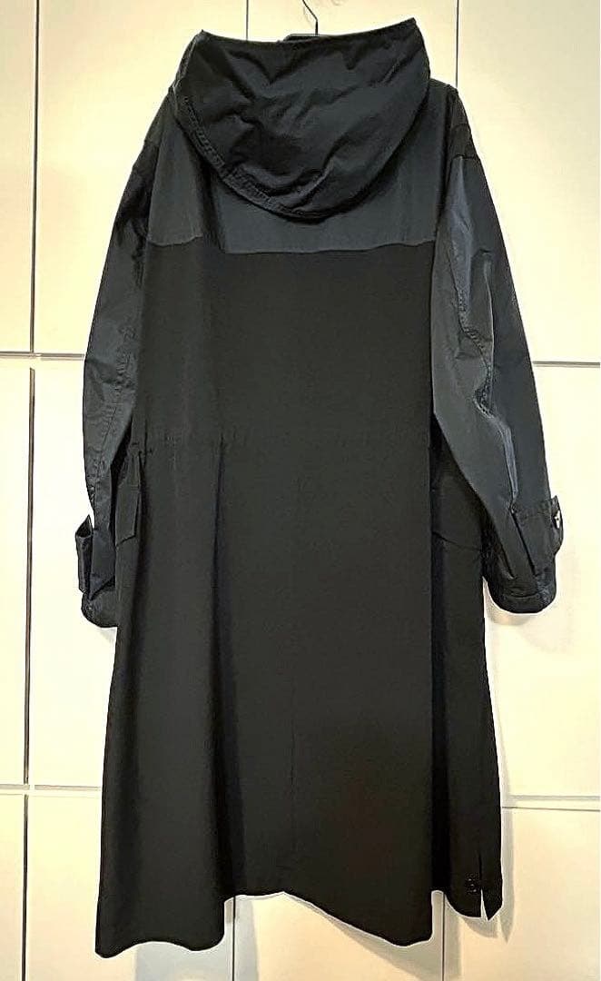 Ground Y （グラウンド ワイ） フード付きブラック ロングコート【美品】